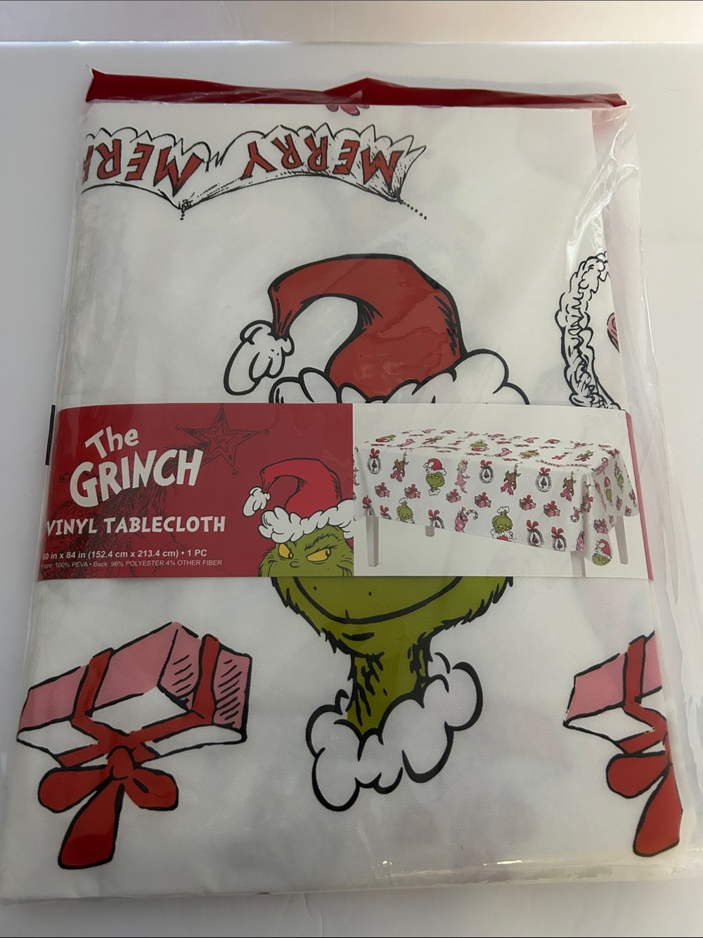 Grinch vinyl tablecloth